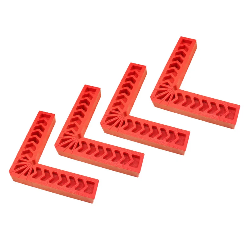DWZ 4Pcs 90 Degree Plastic L Shape Corner Clamping Square Right Angle Clamps Ruler