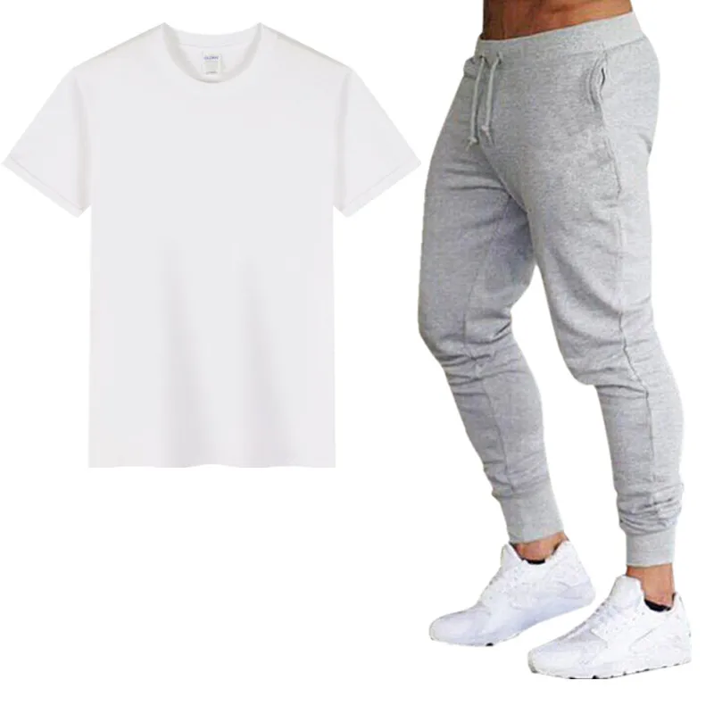 

high quality Ultimate Fighting Men's Sets T Shirts+pants Two Pieces Sets Casual Tracksuit Male 2019 Tops Casuals t-Shirt men