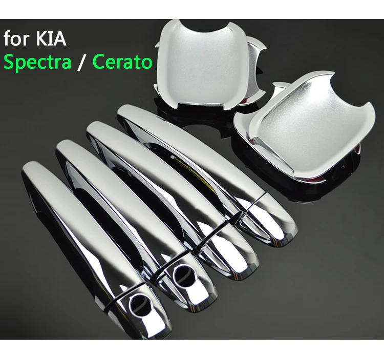 Накладки на дверные ручки хромированные для KIA Spectra 2004 2009 2005 2006|door handle cover|handle coverfor