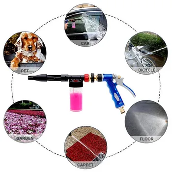 

Auto Car Cleaning Blue Portable adjustable car foam water gun car / motor washing machine high pressure deep cleaning Automoblie