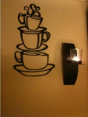 3D koffie креативные чашки muurtattoo самодельные виниловые наклейки для украшения