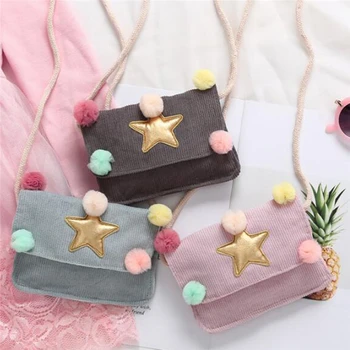 

2019 Children's Coin Bag Purse Star Ball Bag Girls Wallet Messenger Bags Purse Kid Cash Pouch Cute Package Decoration Gifts