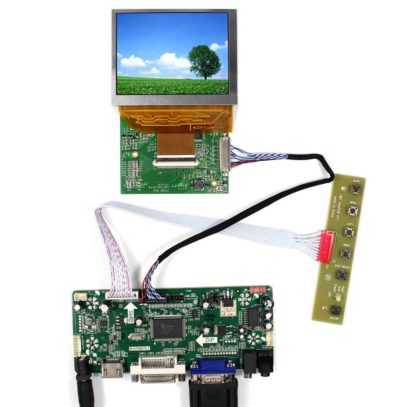 HDMI+DVI+VGA+Audio LCD Controller Board+LVDS Tcon Board With 3.5inch 640x480 PD035VX2 LCD Screen HDMI+DVI+VGA+Audio LCD Controller Board+LVDS Tcon Board With 3.5inch 640x480 PD035VX2 LCD Screen