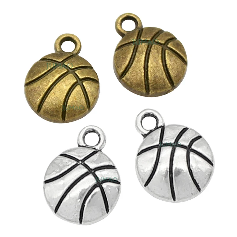 20pcs/lot Antique Silver / Bronze Basketball Charms Pendant, Sports