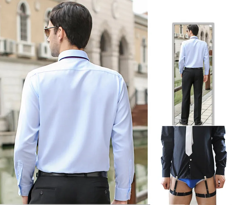 Mens Shirt Garters Stays Business Suspenders Braces Men Garter Belt For