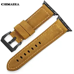 CHIMAERA Apple Watch band из натуральной кожи assoltamente ремешок для часов ручной работы браслет spor для Iwatch 38 мм 42 мм series1 2 3