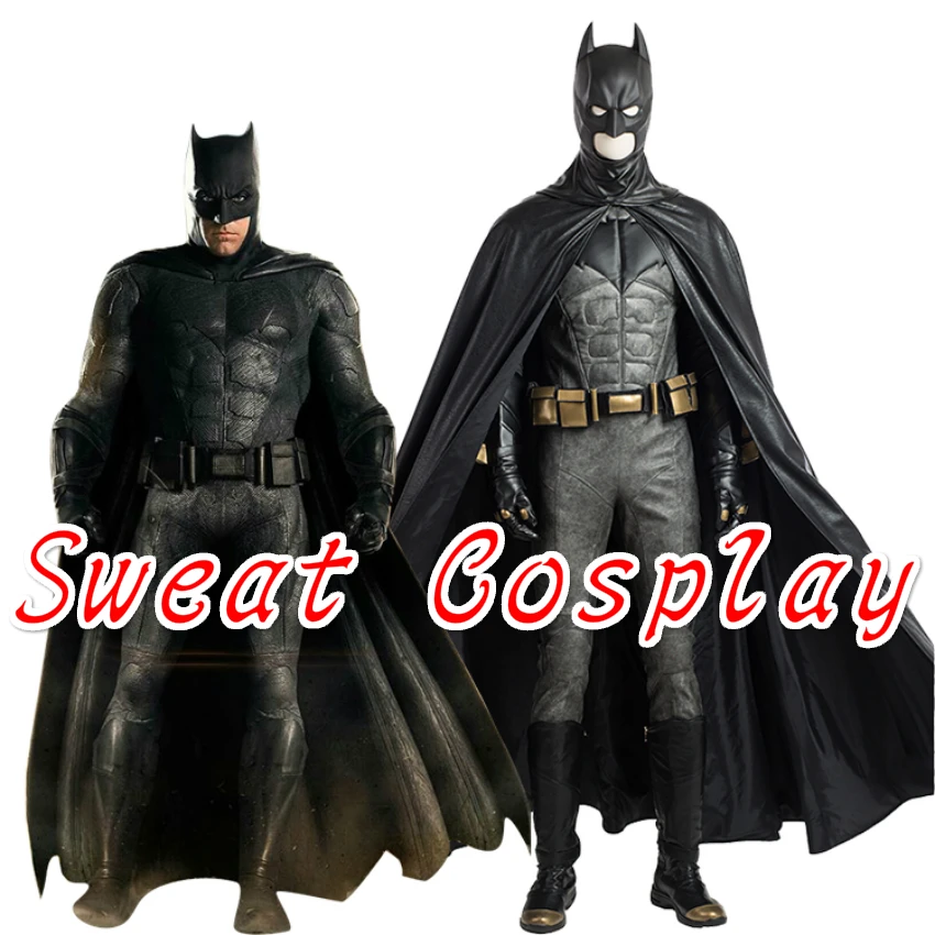 Высокое качество, Лига Справедливости, костюм Бэтмена, костюмы супергероя для Хэллоуина для взрослых мужчин, кожаный костюм Бэтмена, карнавальный костюм