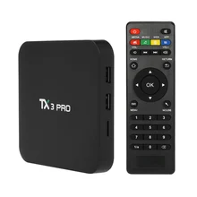 TX3 PRO Smart Android 7,1 ТВ Box Amlogic S905W Quad-core 1 ГБ 8 ГБ Декодер каналов кабельного телевидения компьютерной приставки к телевизору H.265 Wi-Fi и LAN HD Потоковое видео устройство PK X96 мини