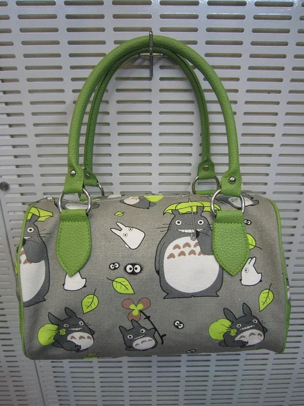 

315 # 6 color printing cylindrical animation hayao miyazaki My Neighbor Totoro bag with handle wholesale Cartoon backpack/bag