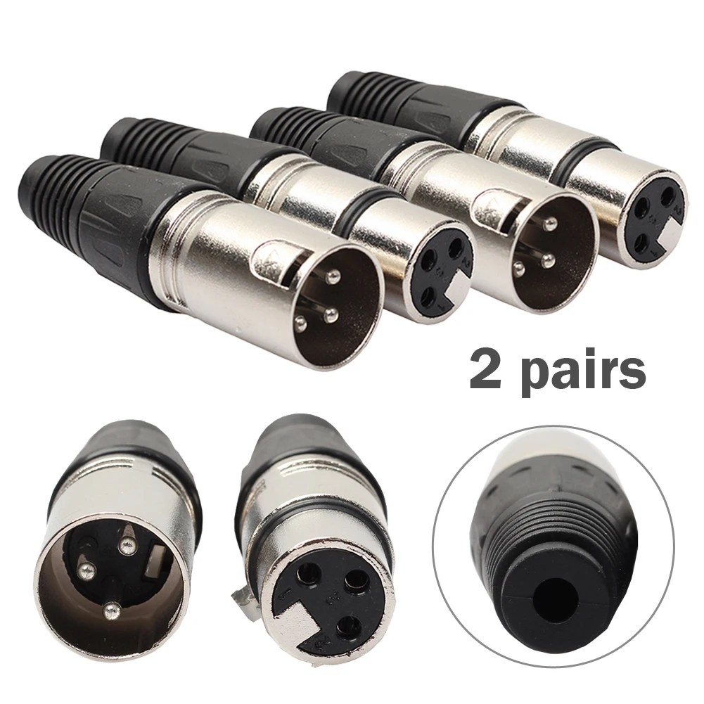 2 пары XLR 3Pin розетка штекер микрофонного кабеля интерфейсный аудио сигнальный