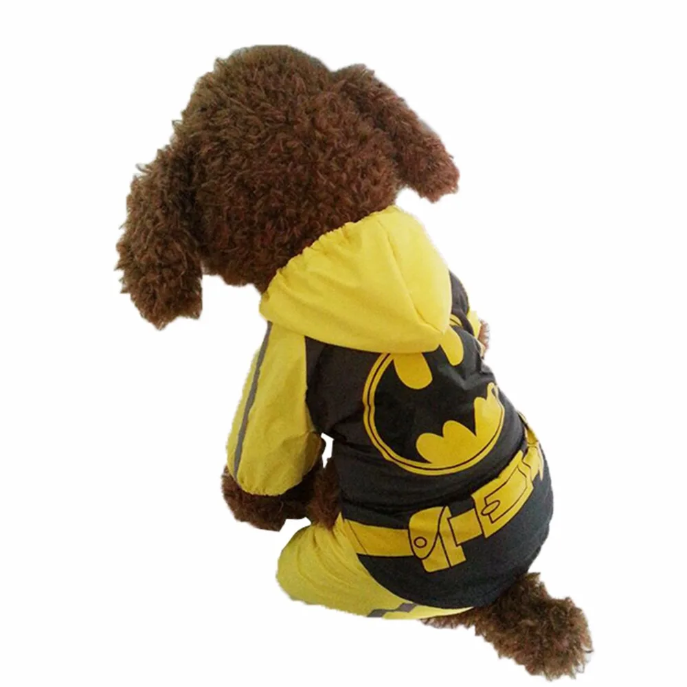 

Pet Rain Coat Dog Raincoats Hoody Jacket Dog Clothes Hero Style Puppy Hooded Raincoats Pet Waterproof Small & Large Dog S-5XL