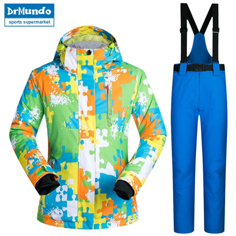 

Ski Suit Women New Outdoor Windproof Waterproof Thermal Snow Snowboard Jacket And Pants Skiwear Clothes Skiing Jacket Women Set