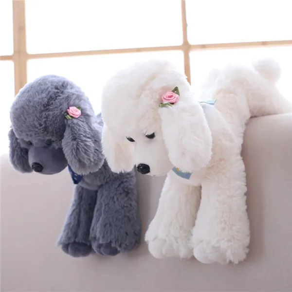Cute Dog plush toys Poodle Bichon Frise puppy stuffed warm animal toys - 6