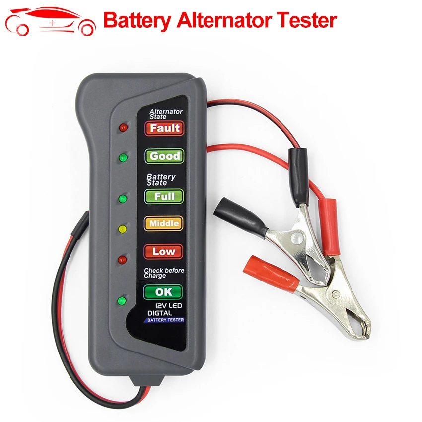 car accessories 12V LED Digital Battery Alternator Tester Battery