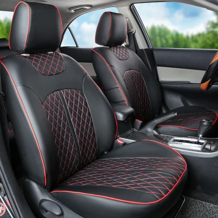 AutoDecorun Custom Fit ПВХ кожаные чехлы для автомобильных сидений для Lexus GX460 GX470 GX400 чехлы для сидений наборы для подушки для автомобилей сиденья протектор - Название цвета: Black 1