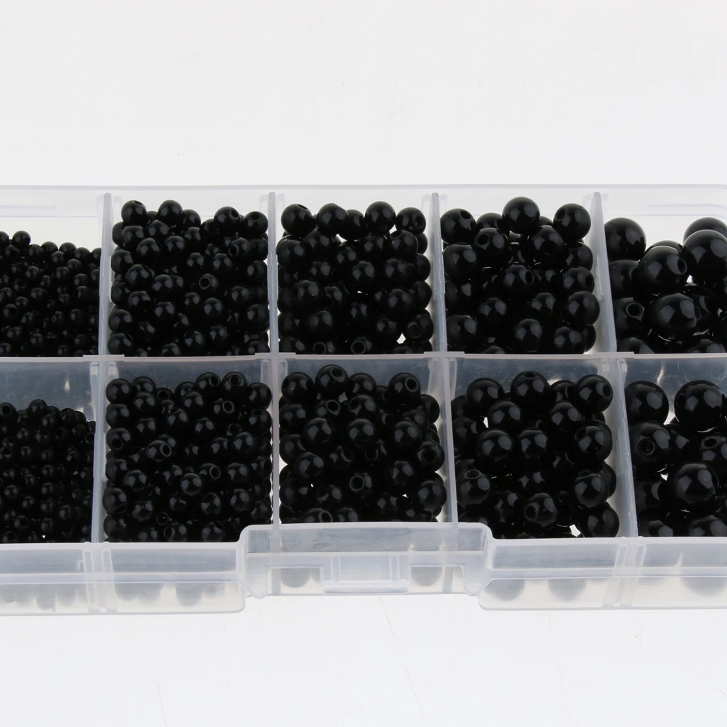1380Pcs Black Plastic Safety Dolls Eyes with a Storage Box, For Teddy Bear Animal Doll Soft Toy DIY Making, 3/4/5/6/8mm
