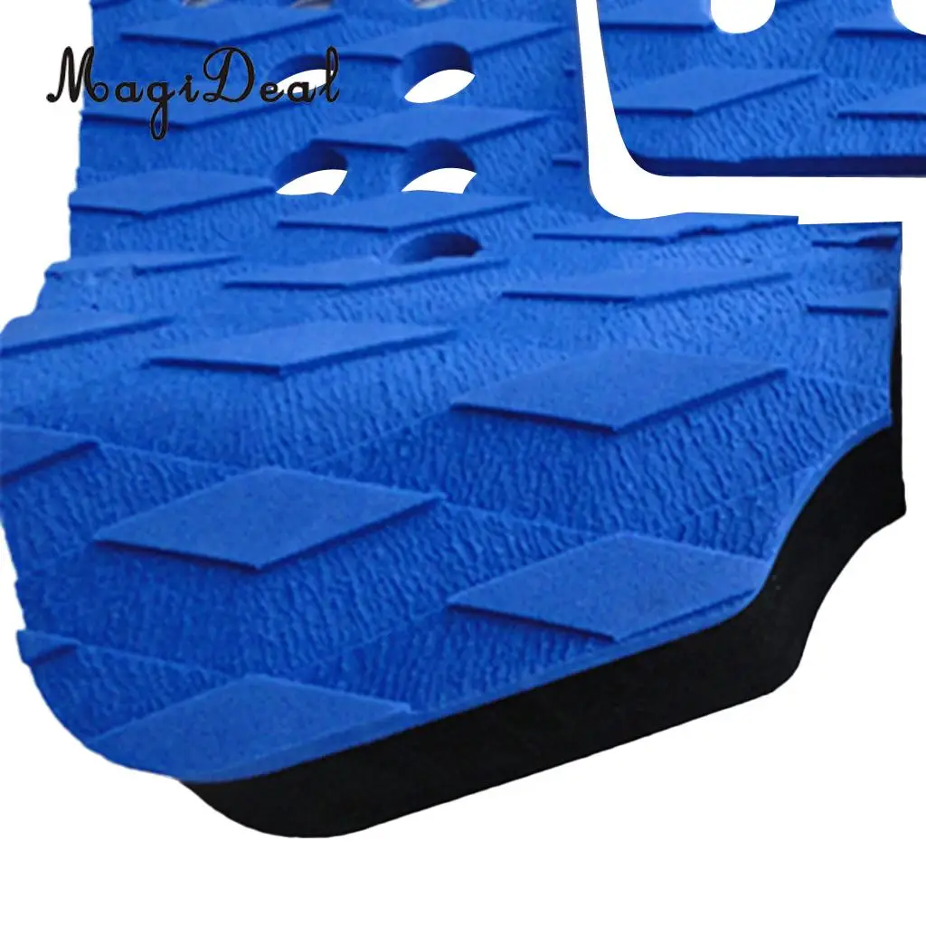 MagiDeal High Quality 3Pcs / Set Blue EVA Tail Pads Surfboard Deck Grips Traction Surfing Mat Boayboard LongBoard Surf Accessory
