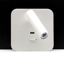 Zerouno USB настенный светильник 5 в 2.1A быстрое зарядное устройство USB ночной Светильник s лампы для гостиничного дома изголовье для чтения настенный светильник теплый белый