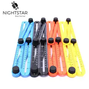 1 шт., инструмент для шаблонов, четырехсторонний измерительный инструмент, угломер, транспортир, многоугольная линейка, инструмент для компоновки/цвет, случайный - изображение