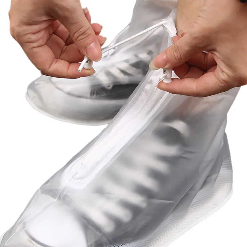 

Reusable Unisex Waterproof Protector Shoes Boot Cover Rain Shoe Covers High-Top Non-slip Platform Rain Boots For Rain Days