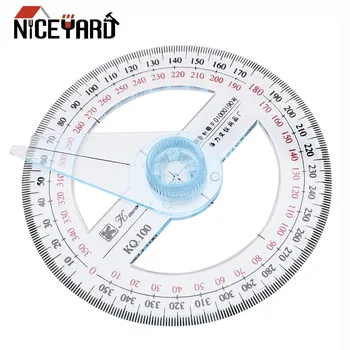 

NICEYARD 360 Degree Pointer Protractor Ruler Gauging Tools Swing Arm Angle Finder 10cm Circular For School Office