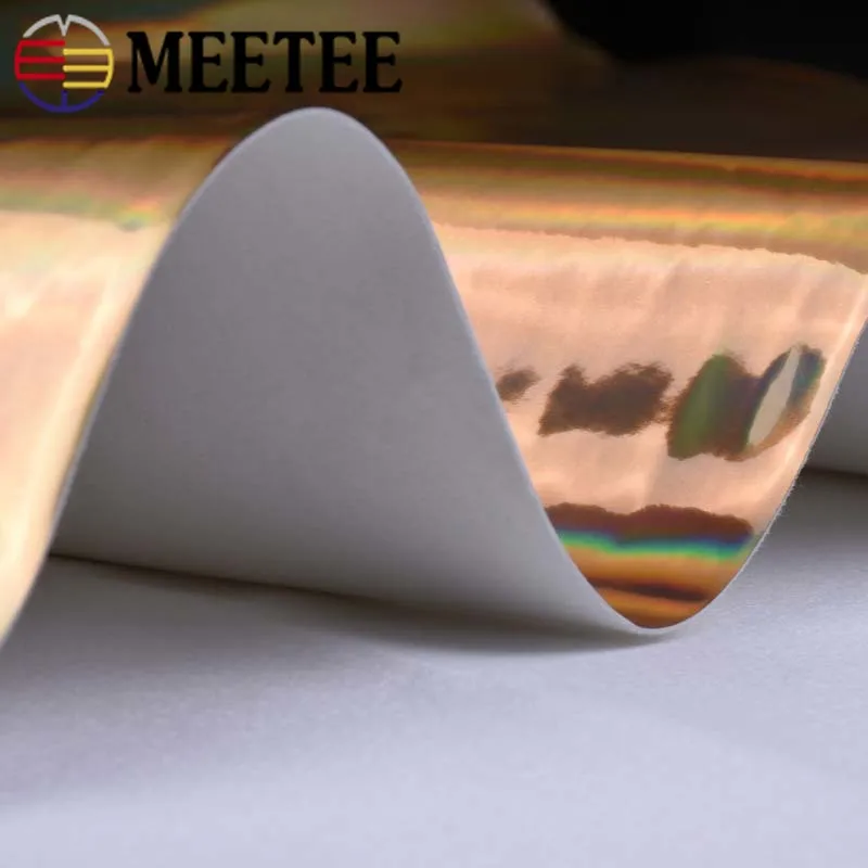 Meetee 50x138 см ПВХ красочные кожаные зеркальные искусственная синтетическая ткань