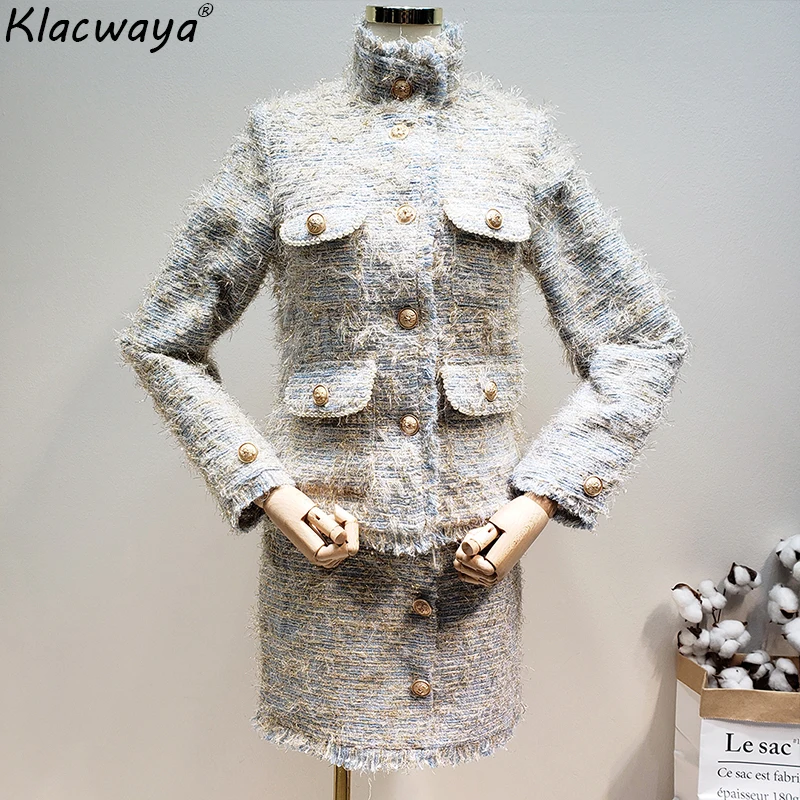 Klacwaya женские хлопковые юбки с кисточками костюмы 2019 офисные шикарные тонкие
