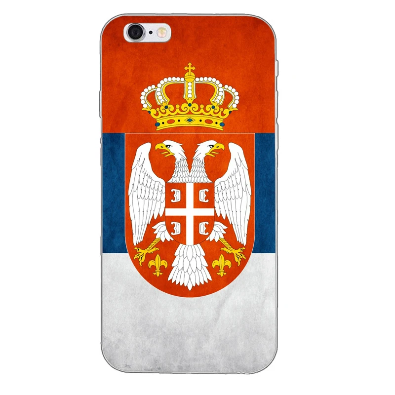 Флаг сербии мягкий, силиконовый, из ТПУ чехол для телефона для Apple Iphone 4 4s 5 5S 5C SE 6 6s плюс 7 7 plus 8 8 plus X - Цвет: serbiaflagA06