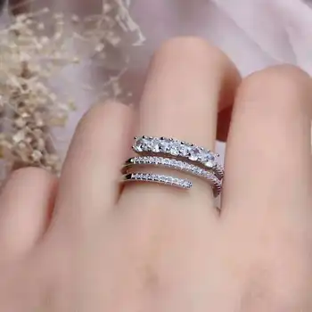 

Shiny! 3mm Moissanit Diamond Rings s925 sterling silver classic fine Jewelry for women party gemstone