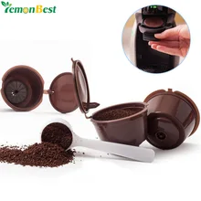 2 шт. многоразового Dolce Gusto Кофе капсулы Nescafe Dolce Gusto многоразового пользования капсулы пополнения Dolce капсулы с 1 шт. ложка