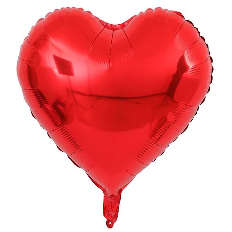 10 шт./лот, 18 дюймов, розовое золото, сердце, фольгированные воздушные шары, украшение для свадьбы, дня рождения, вечеринки, для детского душа, подарки на день Святого Валентина - Цвет: red