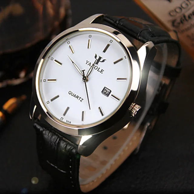 Top Brand Yazole Watch Men Watch Auto Date Luxury Men's Watch Men Leather  Strap Business Watches Male Clock Reloj Hombre - Quartz Wristwatches -  AliExpress
