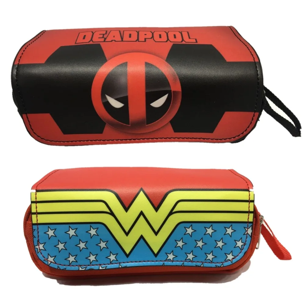 

Deadpool Wonder Woman Suicide Squad Pencil Bag cosplay Pencil Case Kids Girl Stationery Container School Supplies