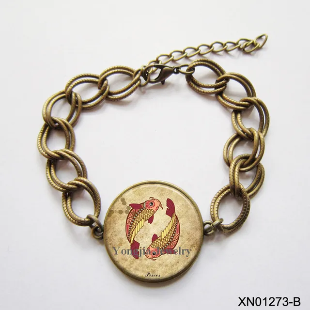 Pisces Bracelet Zodiac Jewelry Charm Astrology Bangle Pisces Bracelet Zodiac Jewelry Charm Astrology Bangle Constellation Jewerly Bangles