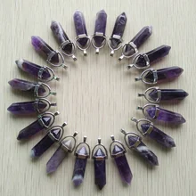 24 шт./лот Модные Бестселлеры Подвески из природного камня шестиугольная целительная ТОЧКА Рейки Подвески для изготовления ювелирных изделий бесплатно