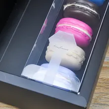 

10pcs Romantic Valentine's Gift Box Transparent Macaron/Candy/Chocolate Packing Boxes Wedding Favors Paper Blank Storage Bags