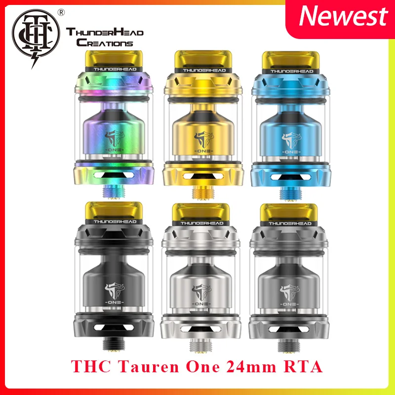 

Newest Vape Atomizer THC Tauren One RTA 24mm & 2ML/4.5ml Vape Vaporizer Top Fill E cigarette tank VS Zeus x RTA/THC Tauren RTA