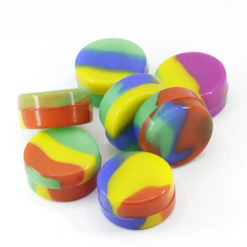 

New Product Diameter 32 MM Round Silicone Small Box Waterproof Food Grade Silicone Medicine Box Smoking Accessories for Gift