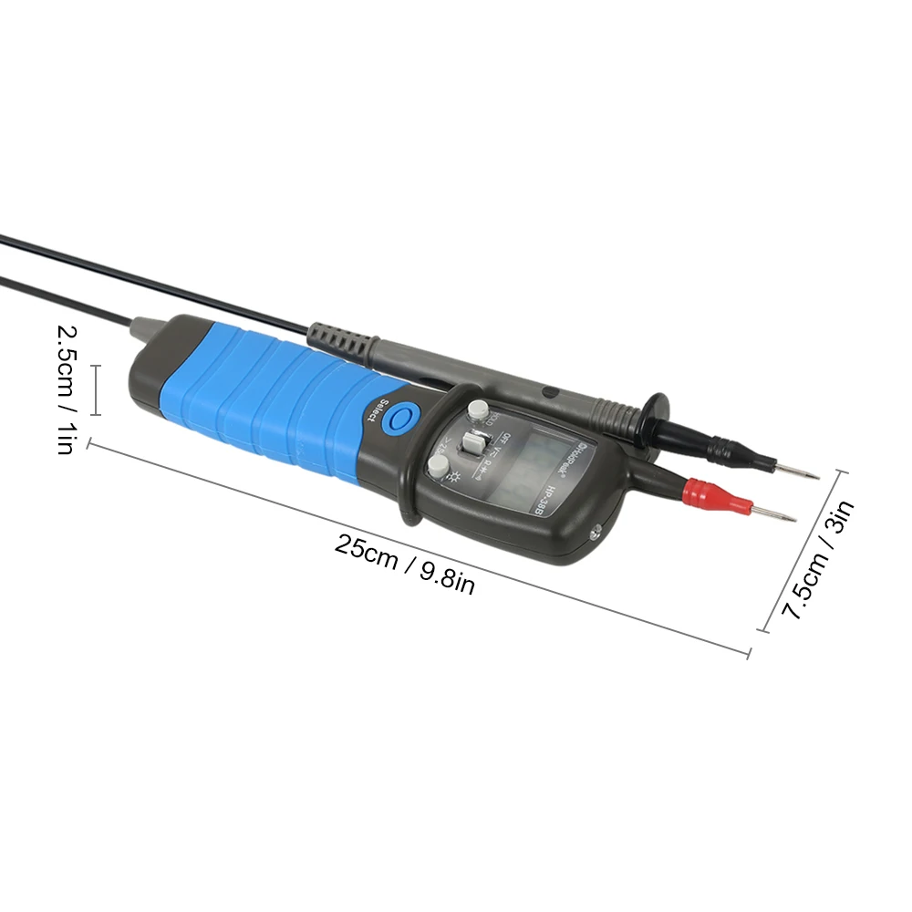 HoldPeak HP-38B(RU/US/UK склад) Ручка Тип Авто Диапазон напряжения Tetser lcd Профессиональный AC/DC НАПРЯЖЕНИЕ электронный диод