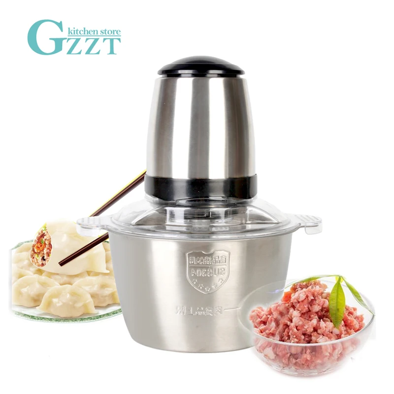 GZZT Stainless Steel Manual Meat Grinder Vegetable Meat Roller Food