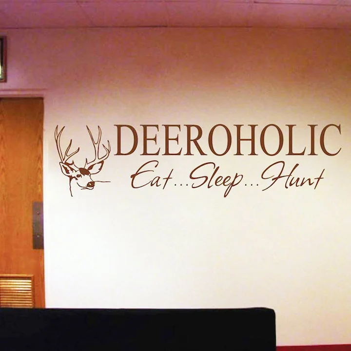 Por Deer Hunting Decor Lots From Deer Deeroholic Eat Sleep Hunt Waterproof Wall Decal Stickers Home Decor Family Kids For Living Room