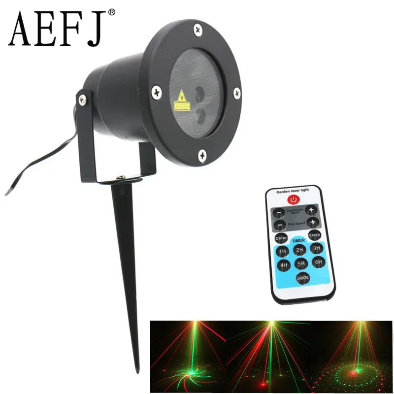 Red Green 8 Dynamic Laser Projector Remote Control Outdoor Xmas Dynamic