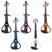 Одна темно-красная электрическая скрипка из цельного дерева