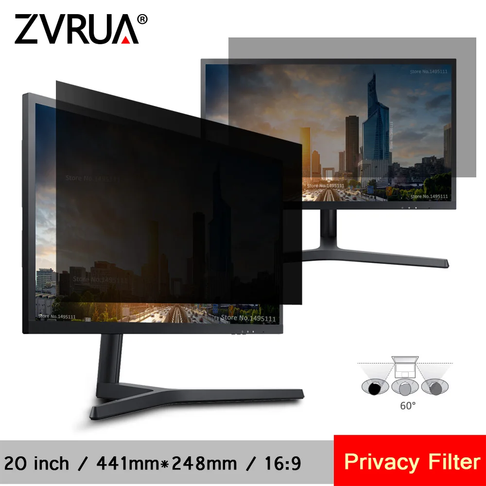 20 inch ( 441mm*248mm ) Privacy Filter Anti Glare LCD Screen Protective