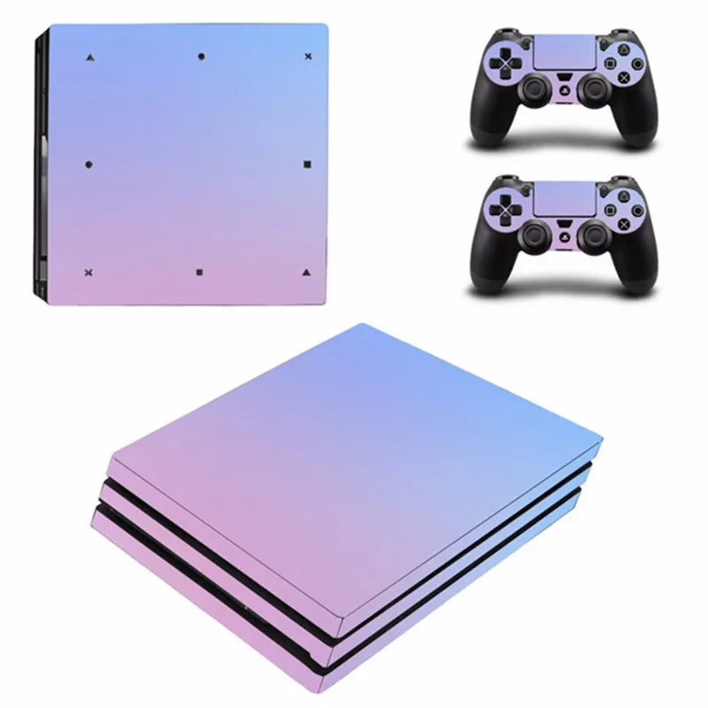 Для sony Playstation 4 Pro игровая консоль яркий цвет виниловая кожа Наклейка протектор+ 2 шт контроллер Кожа Наклейка Обложка для PS4 Pro