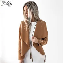 Yehury Autumn Winter 2017 Fashion Femal Top Turn-down Collar Long Sleeve Cardigan Woolen Coat Solid Lapel Short Jacket for Women