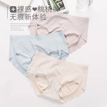 

SP&CITY High Quality Mid Waist Underwear Women Soft Satin Seamless Panties Sanitary Crotch Cotton Briefs Female Lingerie Thongs