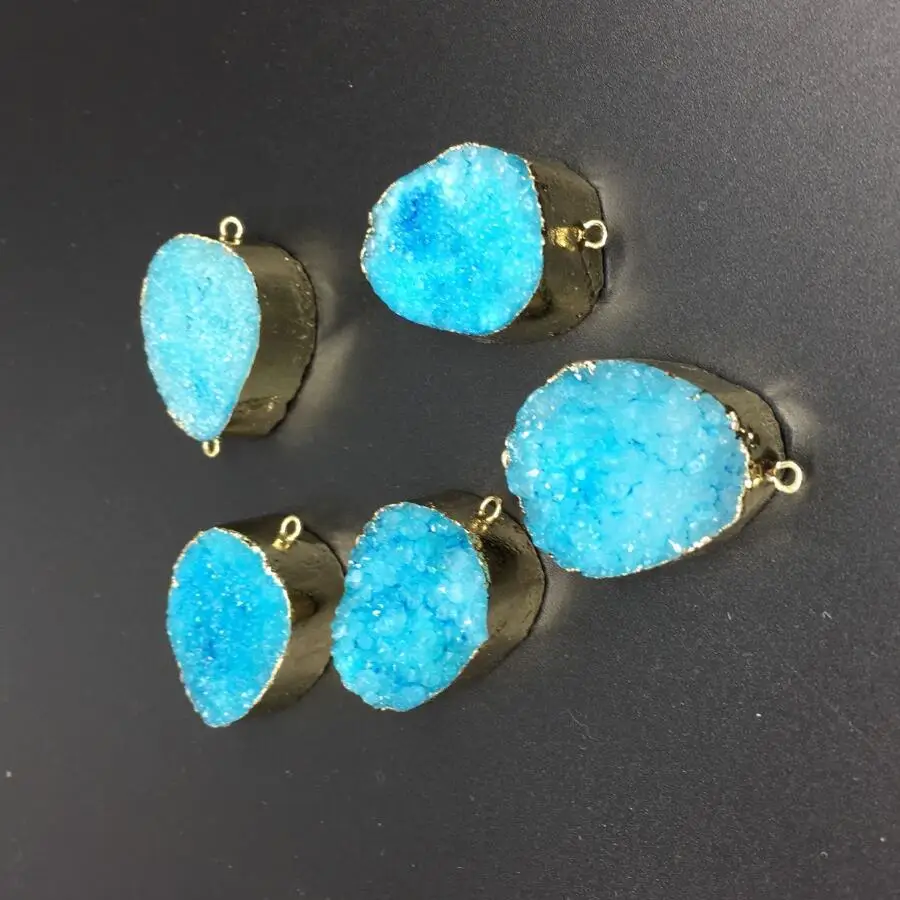 Cingesto Fashion Blue Gems Stone Point Pendant, Women Lovely Jewelry Making Collana Fai Da Te, Cultura Tradizionale Cinese