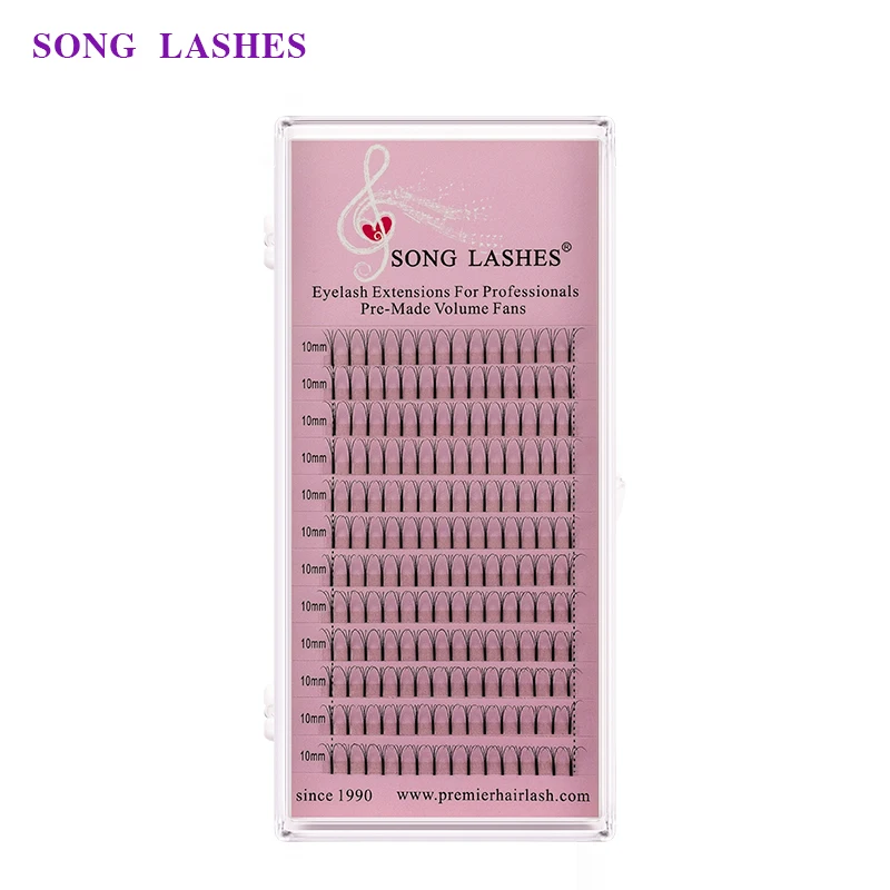 Song Lashes 0,07 толщина предварительно сделанные фен для придания объема предварительно завитые предварительно fanned 3D длинные Стволовые объем ресницы, наращивание ресниц предварительно завитые s