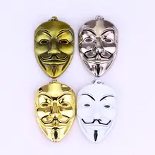 

Car interior decoration V-Vendetta silver baseball cap rear view mirror car pendant car decoration metal